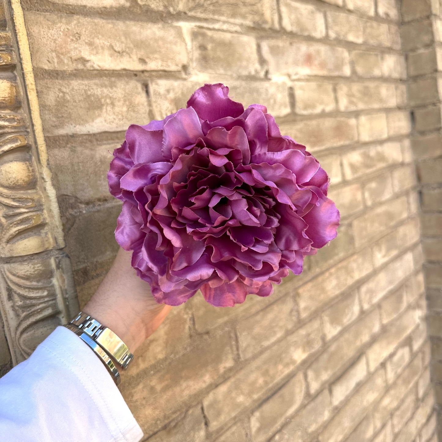 Flor peonía morada