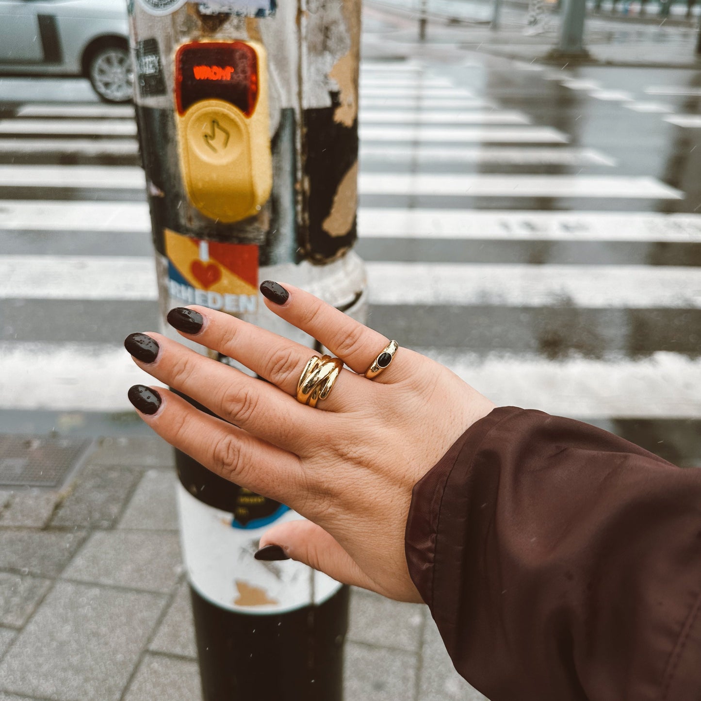 Anillo essencia meñique negro