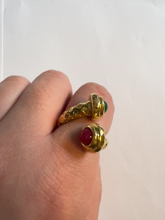 Anillo clásico bicolor